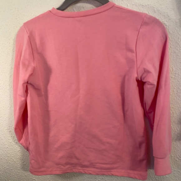 Long Sleeve Pink Shirt w/ Black Bows - Picture 2 of 2